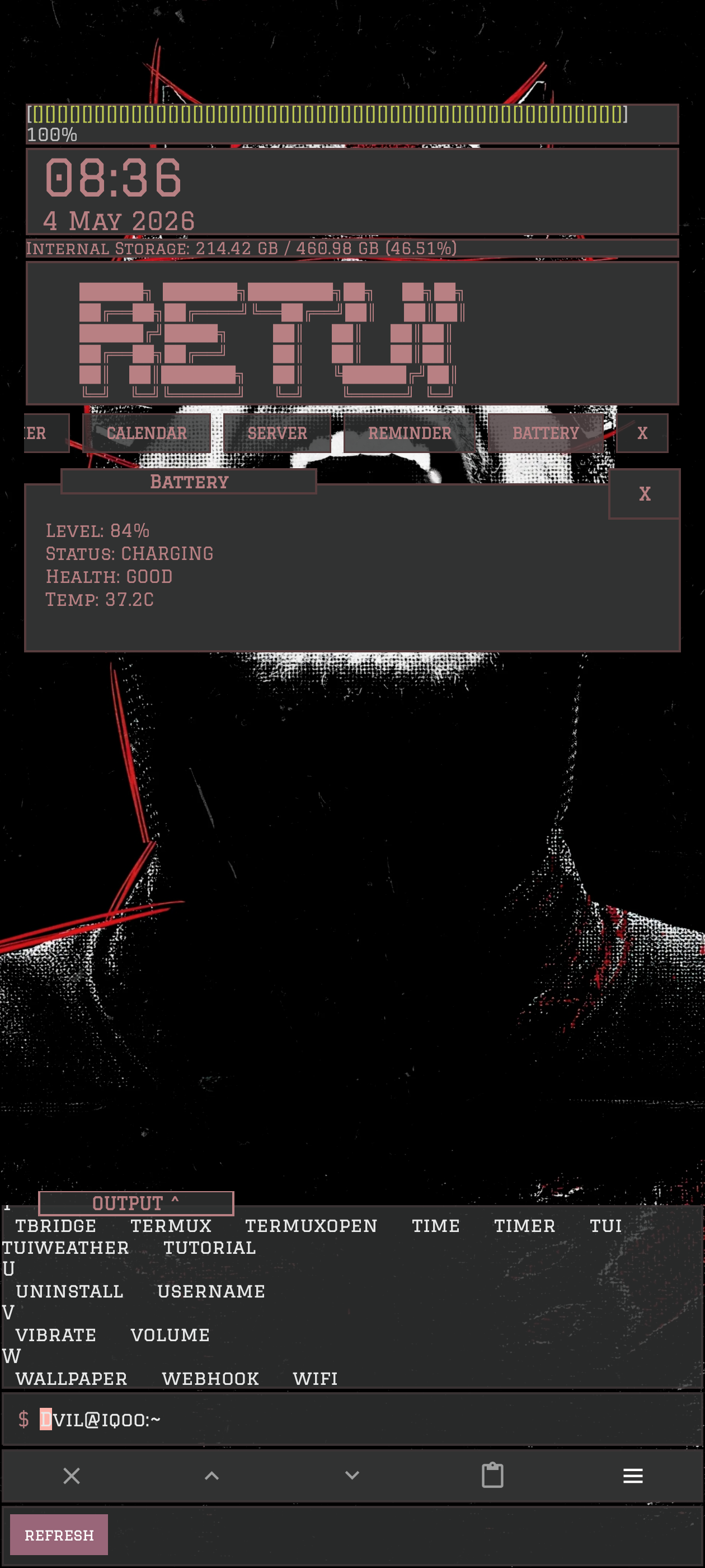 Re:T-UI help command output listing available commands